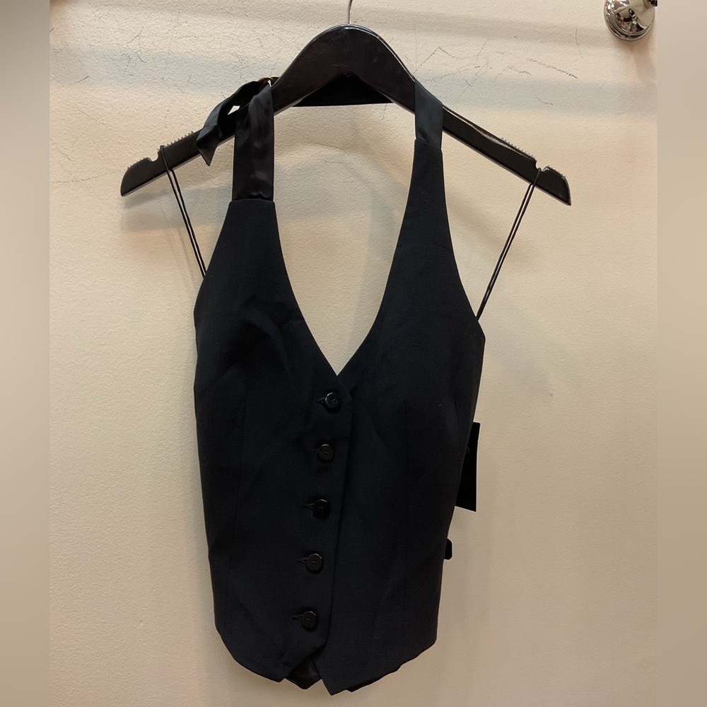 Teenflo Black Vest w/ Satin